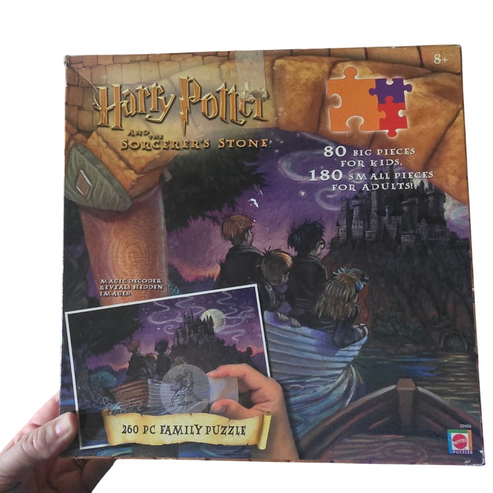 Vintage Harry Potter Sorcerer's Stone 260 Pc Family Puzzle Mattel 2000 29469